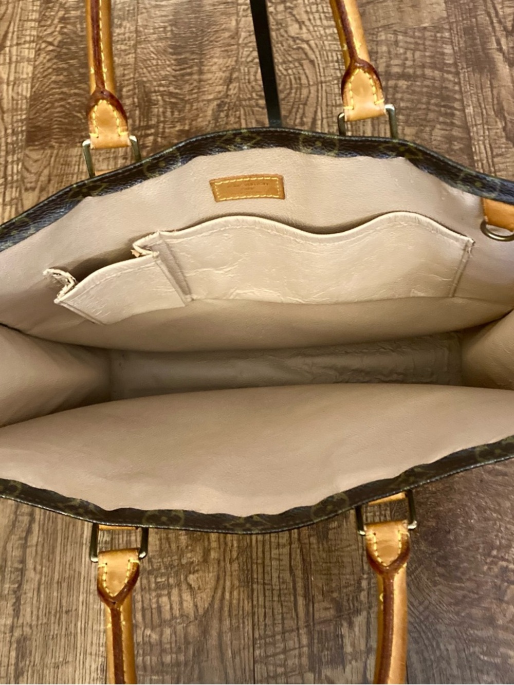 Louis Vuitton Vintage Brown Monogram Sac Plat Tote Bag - Picture 7 of 16